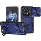 For OnePlus 13 5G CD Texture Sliding Camshield Magnetic Holder Phone Case(Blue) - 1