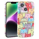 For iPhone 14 Plus Dustproof Net Full Coverage PC Phone Case(Cats) - 1