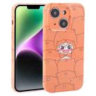 For iPhone 14 Dustproof Net Full Coverage PC Phone Case(Cartoon Character) - 1