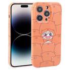 For iPhone 14 Pro Dustproof Net Full Coverage PC Phone Case(Cartoon Character) - 1