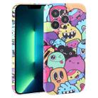 For iPhone 13 Pro Max Dustproof Net Full Coverage PC Phone Case(Cute Monster) - 1