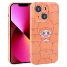 For iPhone 13 Dustproof Net Full Coverage PC Phone Case(Cartoon Character) - 1