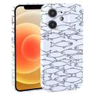 For iPhone 12 Dustproof Net Full Coverage PC Phone Case(Fish School) - 1