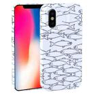 For iPhone X / XS Dustproof Net Full Coverage PC Phone Case(Fish School) - 1