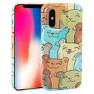 For iPhone X / XS Dustproof Net Full Coverage PC Phone Case(Cute Bear) - 1