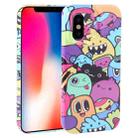 For iPhone X / XS Dustproof Net Full Coverage PC Phone Case(Cute Monster) - 1