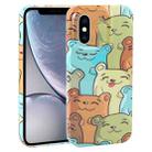 For iPhone XR Dustproof Net Full Coverage PC Phone Case(Cute Bear) - 1