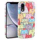 For iPhone XR Dustproof Net Full Coverage PC Phone Case(Cats) - 1