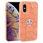 For iPhone XS Max Dustproof Net Full Coverage PC Phone Case(Cartoon Character) - 1