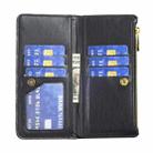 For Samsung Galaxy Z Fold6 Diamond Lattice Zipper Wallet Leather Flip Phone Case(Black) - 3