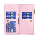 For Samsung Galaxy Z Fold6 Diamond Lattice Zipper Wallet Leather Flip Phone Case(Pink) - 3
