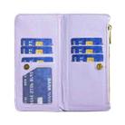 For Samsung Galaxy Z Fold7 Diamond Lattice Zipper Wallet Leather Flip Phone Case(Purple) - 3