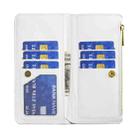 For Samsung Galaxy Z Fold7 Diamond Lattice Zipper Wallet Leather Flip Phone Case(White) - 3