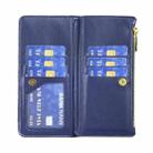 For Samsung Galaxy Z Fold7 Diamond Lattice Zipper Wallet Leather Flip Phone Case(Blue) - 3