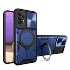 For Samsung Galaxy A32 5G CD Texture Sliding Camshield Magnetic Holder Phone Case(Blue) - 1