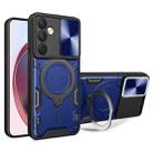 For Samsung Galaxy A35 5G CD Texture Sliding Camshield Magnetic Holder Phone Case(Blue) - 1
