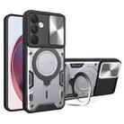 For Samsung Galaxy A35 5G CD Texture Sliding Camshield Magnetic Holder Phone Case(Silver) - 1