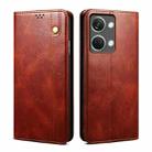 For OnePlus Ace 2V / Nord 3 Oil Wax Crazy Horse Texture Leather Phone Case(Brown) - 1