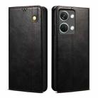 For OnePlus Ace 2V / Nord 3 Oil Wax Crazy Horse Texture Leather Phone Case(Black) - 1