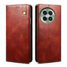 For OnePlus 13 Oil Wax Crazy Horse Texture Leather Phone Case(Brown) - 1