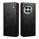 For OnePlus 13 Oil Wax Crazy Horse Texture Leather Phone Case(Black) - 1