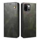 For OnePlus 13T Oil Wax Crazy Horse Texture Leather Phone Case(Green) - 1