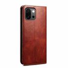 For OnePlus 13T Oil Wax Crazy Horse Texture Leather Phone Case(Brown) - 3