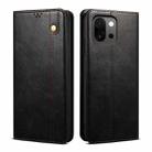 For OnePlus 13T Oil Wax Crazy Horse Texture Leather Phone Case(Black) - 1