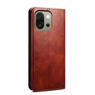 For OnePlus 13s 5G Oil Wax Crazy Horse Texture Leather Phone Case(Brown) - 3