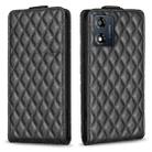 For Motorola Moto E13 4G Diamond Lattice Vertical Flip Leather Phone Case(Black) - 1