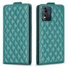 For Motorola Moto E13 4G Diamond Lattice Vertical Flip Leather Phone Case(Green) - 1