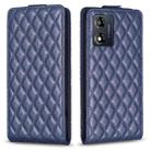 For Motorola Moto E13 4G Diamond Lattice Vertical Flip Leather Phone Case(Blue) - 1