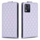 For Motorola Moto E13 4G Diamond Lattice Vertical Flip Leather Phone Case(Purple) - 1