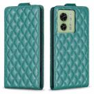 For Motorola Edge 40 5G Diamond Lattice Vertical Flip Leather Phone Case(Green) - 1