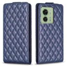 For Motorola Edge 40 5G Diamond Lattice Vertical Flip Leather Phone Case(Blue) - 1