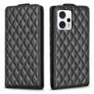 For Motorola Moto G13 4G / G53 5G Diamond Lattice Vertical Flip Leather Phone Case(Black) - 1