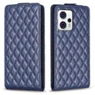 For Motorola Moto G13 4G / G53 5G Diamond Lattice Vertical Flip Leather Phone Case(Blue) - 1