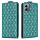 For Motorola Moto G14 4G Diamond Lattice Vertical Flip Leather Phone Case(Green) - 1