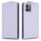 For Motorola Moto G14 4G Diamond Lattice Vertical Flip Leather Phone Case(Purple) - 1