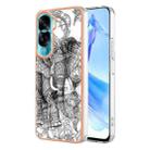 For Honor 90 Lite 5G Electroplating Marble Dual-side IMD Phone Case(Totem Elephant) - 1