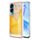 For Honor 90 Lite 5G Electroplating Marble Dual-side IMD Phone Case(Draft Beer) - 1