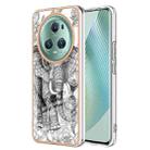 For Honor Magic 5 Pro Electroplating Marble Dual-side IMD Phone Case(Totem Elephant) - 1