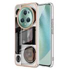 For Honor Magic 5 Pro Electroplating Marble Dual-side IMD Phone Case(Retro Radio) - 1