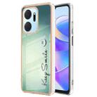 For Honor X7a Electroplating Marble Dual-side IMD Phone Case(Smile) - 1