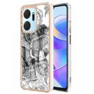 For Honor X7a Electroplating Marble Dual-side IMD Phone Case(Totem Elephant) - 1