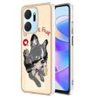 For Honor X7a Electroplating Marble Dual-side IMD Phone Case(Lucky Dog) - 1