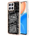 For Honor X8 4G Electroplating Marble Dual-side IMD Phone Case(Equation) - 1