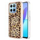 For Honor X8 5G / X6 4G Electroplating Marble Dual-side IMD Phone Case(Leopard Print) - 1