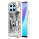 For Honor X8 5G / X6 4G Electroplating Marble Dual-side IMD Phone Case(Totem Elephant) - 1