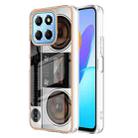 For Honor X8 5G / X6 4G Electroplating Marble Dual-side IMD Phone Case(Retro Radio) - 1